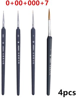 1Set Fijne Handgeschilderde Dunne Haak Lijn Pen Tekening Art Pen #0 #00 #000 Verf borstel Kunst Levert Nylon Borstel Schilderen Pen