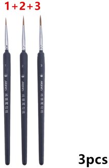 1Set Fijne Handgeschilderde Dunne Haak Lijn Pen Tekening Art Pen #0 #00 #000 Verf borstel Kunst Levert Nylon Borstel Schilderen Pen