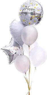 1Set Gelukkige Verjaardag Decoratie Ballon Ster Hart Vorm Folie Ballon Bruiloft Decoratie Stellen Baby Shower Benodigdheden