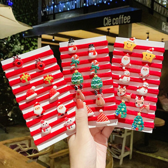 1Set Girls Cute Cartoon Animal Fruit Colorfur Hairpins Girl Hair Clips Barrettes Hair Ornament Headband Christmas Gifts Set