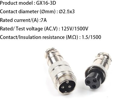 1Set GX16 2/3/4/5/6/7/8/9 Pin Docking Mannelijke & vrouwelijke 16Mm Circular Aviation Socket Plug Draad Panel Connectorire Panel Connector GX16-3D