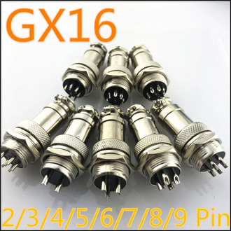 1set GX16 2/3/4/5/6/7/8/9 Pin Male & Female 16mm L70-78 Circular Aviation Socket Plug Wire Panel Connector Free Shipping