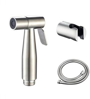 1Set Handheld Bidet Sproeier Set Kit Rvs Hand Bidet Kraan Voor Badkamer Handspuit Douchekop Self schoonmaken