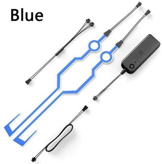 1Set Helm Led Light Strip El Tape Veiligheid Glowing Tape Voor Helm -Selling Verlichting Sticker Blauw