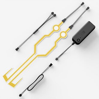 1Set Helm Led Light Strip El Tape Veiligheid Glowing Tape Voor Helm -Selling Verlichting Sticker geel