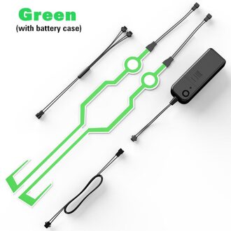 1Set Helm Led Light Strip El Tape Veiligheid Glowing Tape Voor Helm -Selling Verlichting Sticker groen