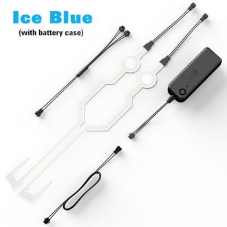 1Set Helm Led Light Strip El Tape Veiligheid Glowing Tape Voor Helm -Selling Verlichting Sticker Ijsblauw