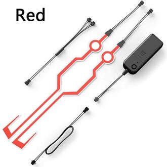 1Set Helm Led Light Strip El Tape Veiligheid Glowing Tape Voor Helm -Selling Verlichting Sticker Rood