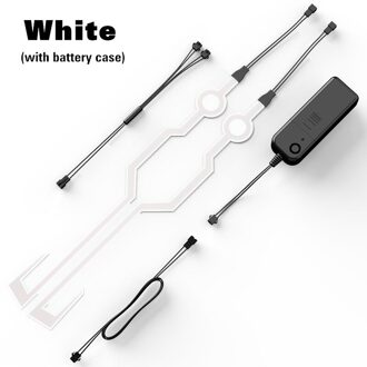 1Set Helm Led Light Strip El Tape Veiligheid Glowing Tape Voor Helm -Selling Verlichting Sticker wit