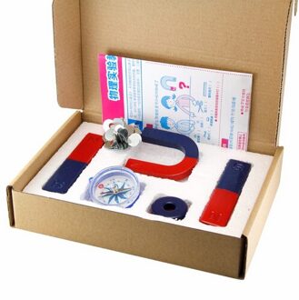 1Set Isotrope Ferriet Magneet Kit Voor Onderwijs Science Experiment Bar + Hoefijzer + Ring Magneet