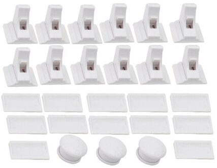 1Set Kind Lock Kinderen Bescherming Baby Veiligheid Lock Lade Klink Kast Deurslot Limiter Kinderen Veiligheidssloten