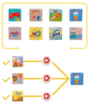 1Set Kinderen Houten Mijn Magnetische Kalender Vorm Record Zelfdiscipline Speelgoed