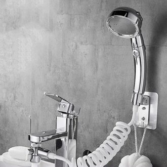 1Set Mini Douchekop Wassen Haar Wassen Douche Opslag Bespaar Ruimte Maken Kamer Meer Netjes stijl 4