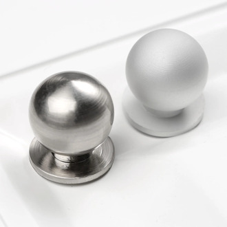 1set Modern Round Ball Knob Aluminium alloy Matt Furniture Pull Handle Wardrobe Door Drawer Cabinet Durable Screw Grey Silver