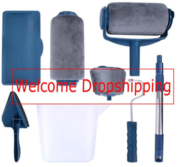 1set Paint Roller Brush Paint Runner Pro DIY Painting Brush Roller Set Room Wall Painting Roller w/ Handle Home Decorative Tools