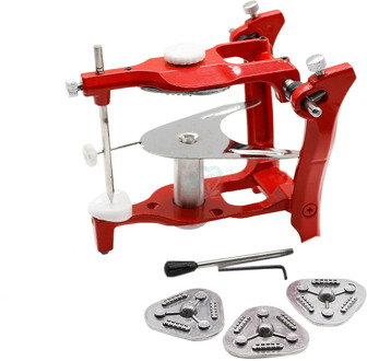 1set Red Dental Articulator Lab Surgical Dental Stainless Steel Dental Operating