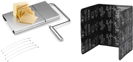 1Set Rvs Moderne Kaasschaaf, Duurzaam Snijplank & 2x Olie Baffle Plaat Gasfornuis