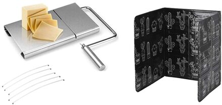 1Set Rvs Moderne Kaasschaaf, Duurzaam Snijplank & 2x Olie Baffle Plaat Gasfornuis