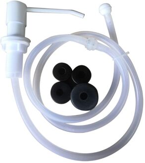 1Set Rvs Zeepdispenser Ingebouwde Lotion Pomp Extension Tube Voor Thuis Badkamer Aanrecht creamy wit