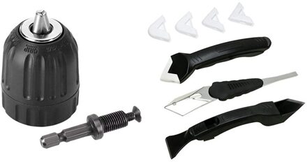 1Set Siliconen Spatel, spatel Tool Kit & 2 Stuks Van Hand-Strakke Chuck Set Adapter 13Mm Snelspanboorhouder