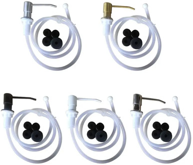 1Set Stainless Steel Sink Liquid Soap Dispenser Lotion Pump Extension Tube