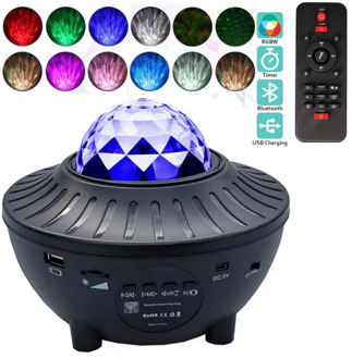 1Set Star Sky Projector Star Night Light Projection Ocean Waving Lights 360 Degree Rotation Night Lighting Lamp Projection Lamp