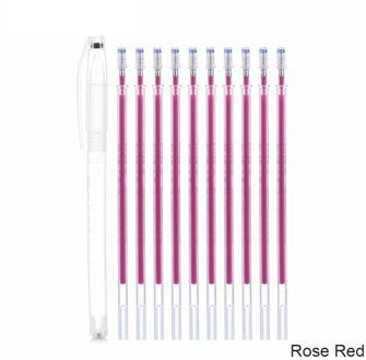 1Set Stof Markers Potlood Vervagen Out Voor Tekening Lijnen Verdwijnen Marker Pennen Warmte Uitwisbare Pen Diy Craft Naaien Accessoires roos rood