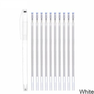 1Set Stof Markers Potlood Vervagen Out Voor Tekening Lijnen Verdwijnen Marker Pennen Warmte Uitwisbare Pen Diy Craft Naaien Accessoires wit