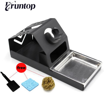 1Set T12 9501 Spare Soldering Iron Kirsite Stand with Copper Wire Clean Ball Anti Scalding Silicone Pad Cleaning Sponge