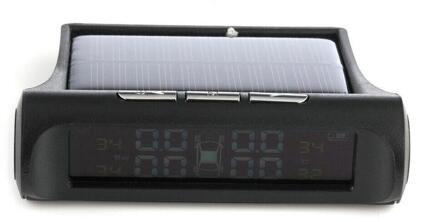 1Set Tpms Auto Bandenspanning Alarm Monitor Systeem Real-Time Display Aan Glas Draadloze Zonne-energie Tpms