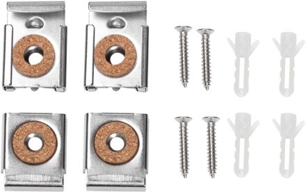 1Set Unframed Spiegel Kast Beugel Opknoping Houder Verstelbare Duurzaam Glasklem Badkamer Supply Duurzaam Home Hardware