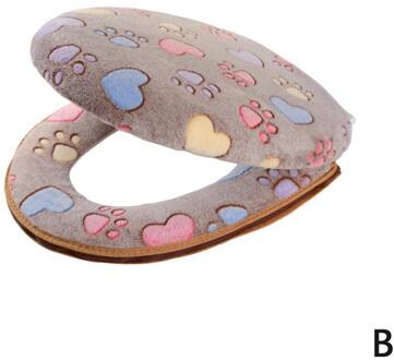 1Set Verdikte Universele Wc Mat Seat Cover Wasbaar Kussen + Cover Badkamer Cover Wc Afneembare Fluwelen Rits Suppli M8H3