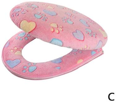 1Set Verdikte Universele Wc Mat Seat Cover Wasbaar Kussen + Cover Badkamer Cover Wc Afneembare Fluwelen Rits Suppli M8H3