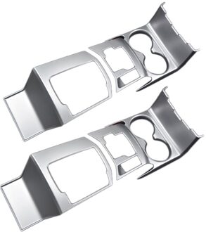 1Set Voor Mazda CX-5 CX5 - Auto Gear Shift Doos Centrale Bedieningspaneel Cover Bekerhouder Sticker trim Strip zilver