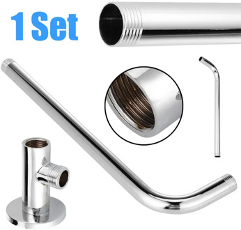 1set Wall Mounted Shower Head Arms Stainless Steel Shower Head Extension Arm Shower Holder for Hotel Home Bathroom Accessories