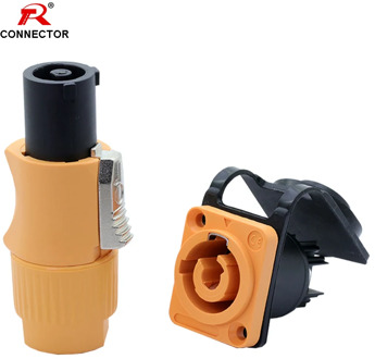 1set Waterproof Powercon Connector 20a 250V 3 Pins, NAC3FCA&NAC3MPA-1, Power Male Plug + Power Female Chassis Socket Connector