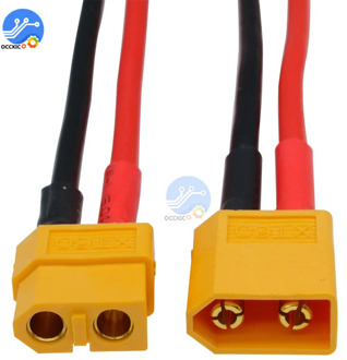 1set XT60 XT-60 Male+Female Bullet Connectors Plugs with Silicon 14 AWG Wire For RC Lipo Battery (1 pair) Banana Plug Connectors