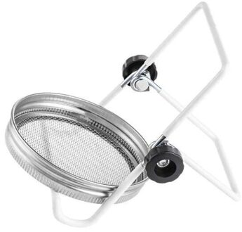 1Set Zaad Sprouter Kieming Cover Rvs Zaad Kiemen Deksels Mesh Screen Zeef Verstelbare Kiemen Stands Deksel wit shelf