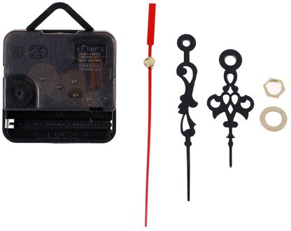1Set Zwarte Klok Mechanisme Onderdelen Klassieke Opknoping Diy Quartz Horloge Stille Wandklok Beweging Quartz Reparatie Beweging Met Naalden