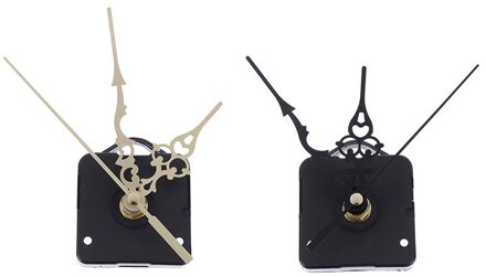 1Set Zwarte Professionele Klok Mechanisme Uurwerk Praktische Quartz Wandklok Beweging