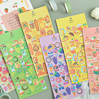 1Sheet Cute Fruits Food Stationery Sticker Kawaii Foods Decor Sticker List Diary Sticker Diy Scrapbooking Diary Album Stickers