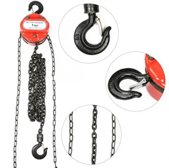 1T Chain Puller Block Pulley Fall Chain Hoist Hand Tools 3meter Lifting Chain w Hook Lifting Tools Accessories Domestic Delivery
