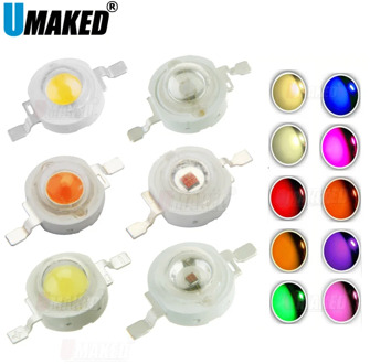 1W 3W high power led Bead White/Warm White/Red/Green/Blue/yellow/orange light source high quality 2 years warranty free shipping