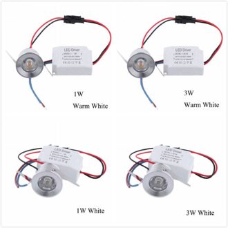 1W /3W Led Wit/Warm Wit Ac 85-265V Mini Opbouw Licht Led downlight Sieraden Kast Lamp Led Mini Spotlight Lamp wit / 3w
