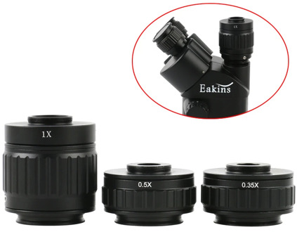 1X 0.35X 0.5X C mount Lens Adapter Focus Adjustable Camera Installation C mount Adapter to New Type Trinocular Stereo microscope