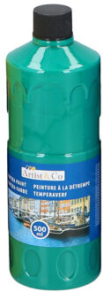 1x Acrylverf / temperaverf fles groen 500 ml