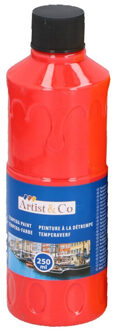 1x Acrylverf / temperaverf fles rood 250 ml