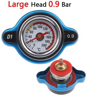 1X Auto Motorfiets D1 Spec Thermo Radiator Cap Tank Cover Water Temperatuurmeter Met Utility Veilig 0.9 Bar/ 1.1 Bar/1.3 Bar groot hoofd 0.9