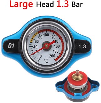 1X Auto Motorfiets D1 Spec Thermo Radiator Cap Tank Cover Water Temperatuurmeter Met Utility Veilig 0.9 Bar/ 1.1 Bar/1.3 Bar groot hoofd 1.3