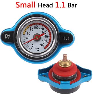1X Auto Motorfiets D1 Spec Thermo Radiator Cap Tank Cover Water Temperatuurmeter Met Utility Veilig 0.9 Bar/ 1.1 Bar/1.3 Bar klein hoofd 1.1